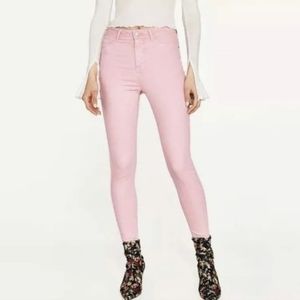 Zara pink high rise skinny jeans size 4